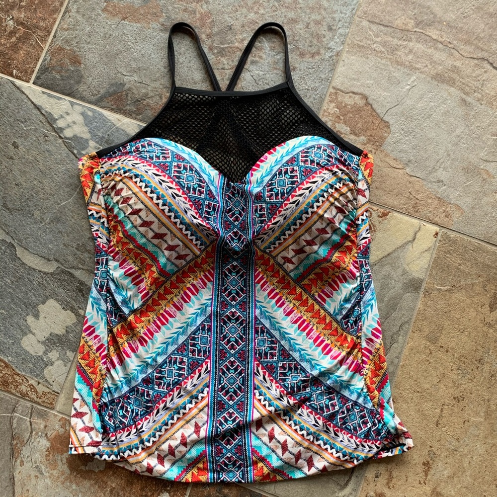a.n.a. High Neck Tankini Top